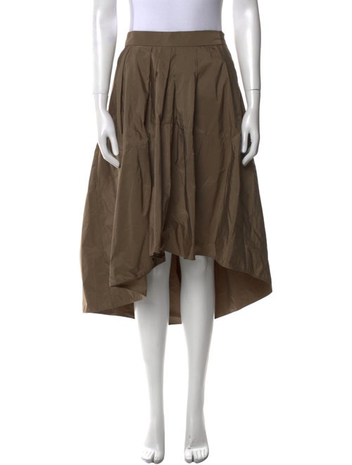 Brunello Cucinelli Pleated Accents Knee-Length Skirt