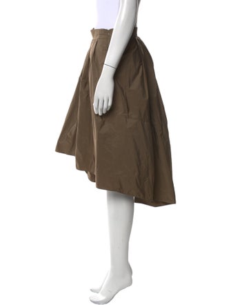 Brunello Cucinelli Pleated Accents Knee-Length Skirt