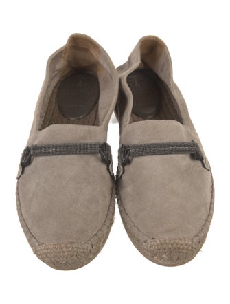 Brunello Cucinelli Suede Braided Accents Espadrilles