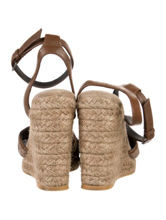 Brunello Cucinelli Monili Leather Espadrilles