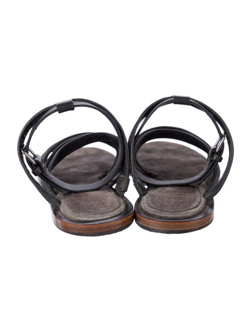 Brunello Cucinelli Leather Gladiator Sandals