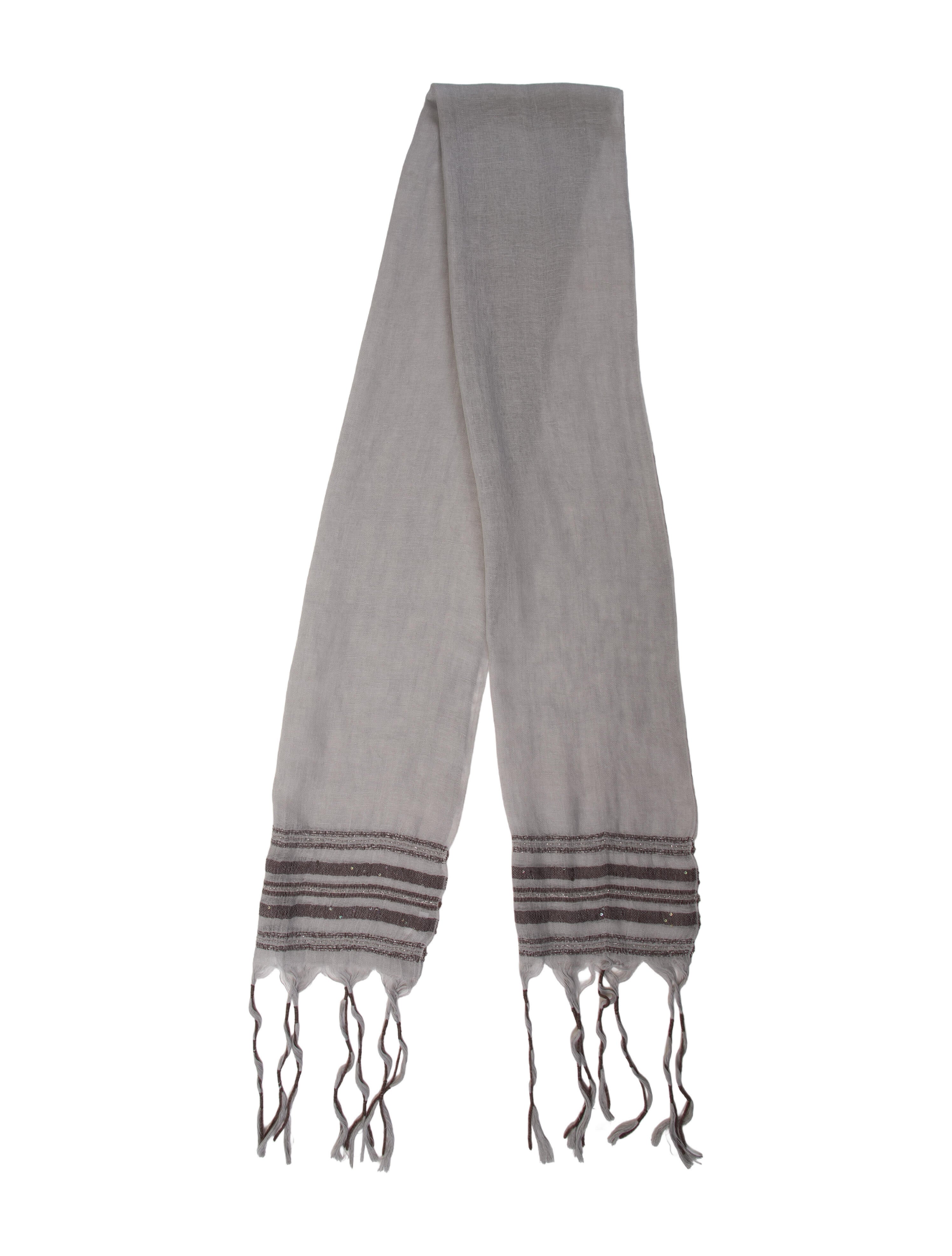 Brunello Cucinelli Cashmere Striped Scarf