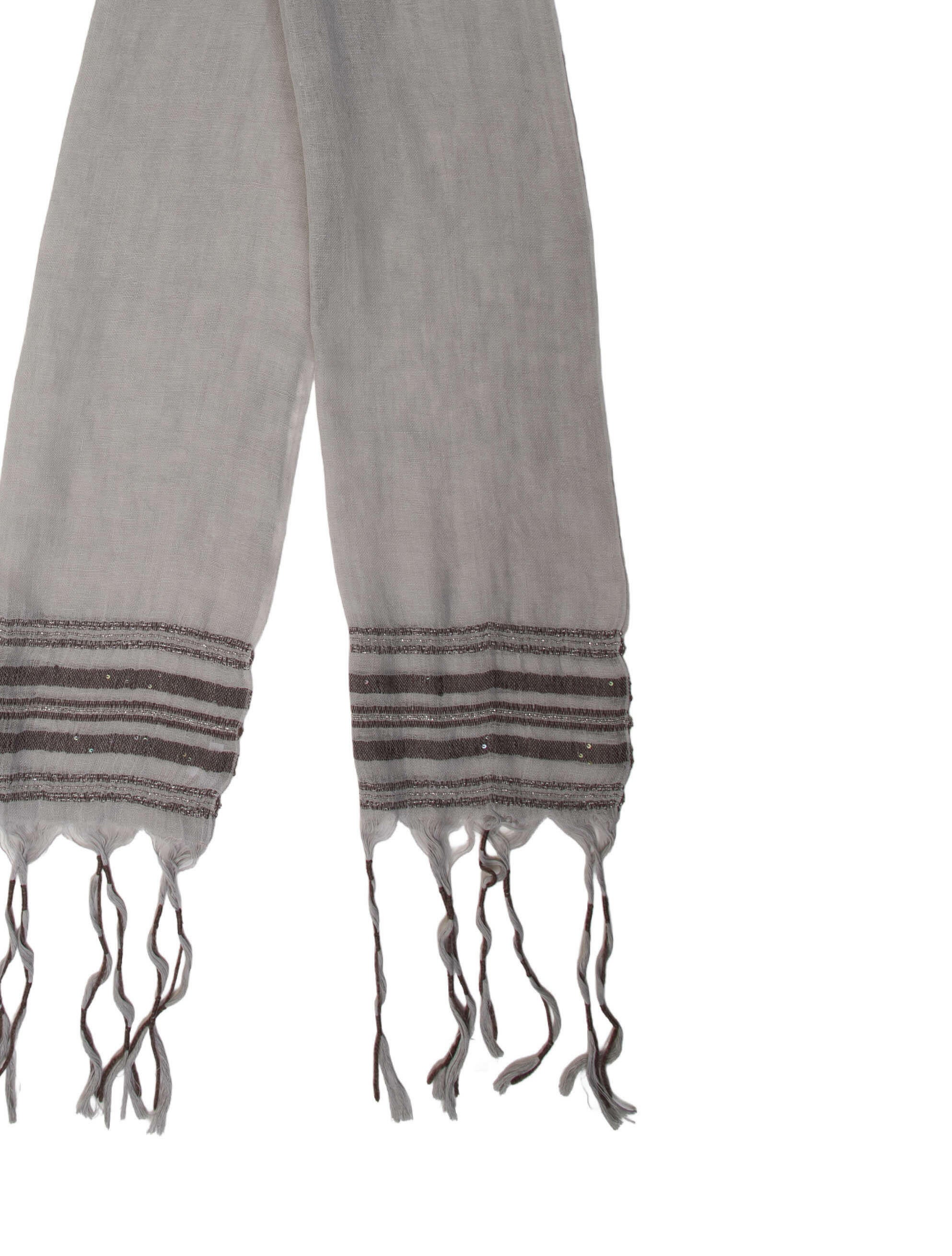 Brunello Cucinelli Cashmere Striped Scarf