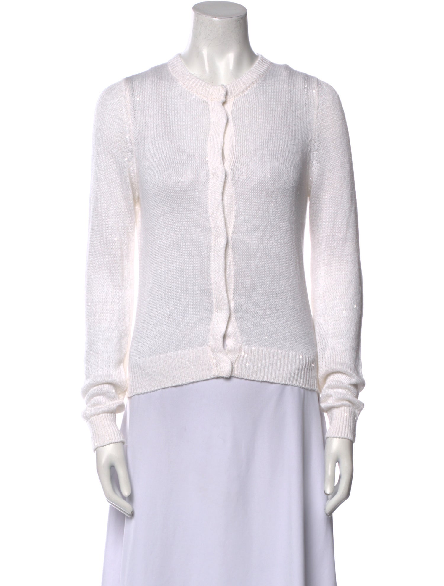 Brunello Cucinelli Linen Crew Neck Sweater