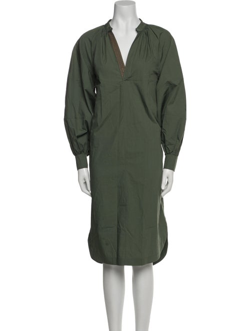 Brunello Cucinelli V-Neck Midi Length Dress