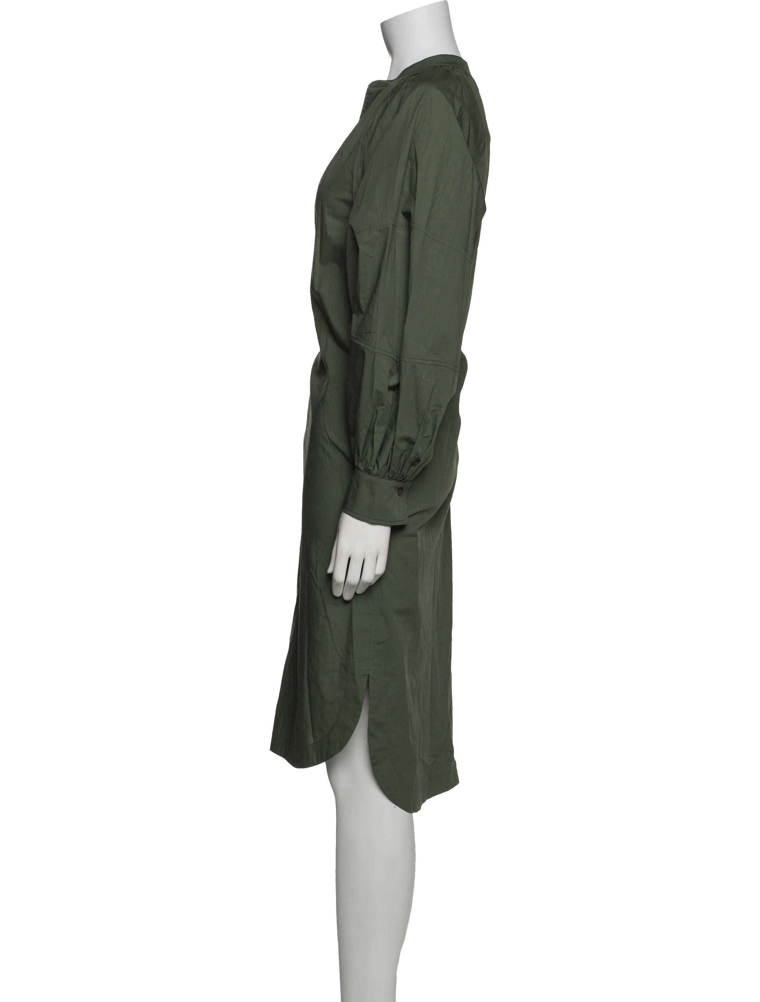 Brunello Cucinelli V-Neck Midi Length Dress