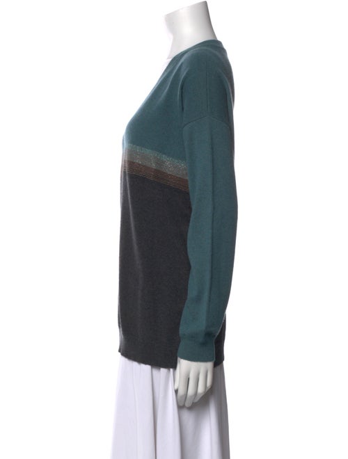 Brunello Cucinelli Cashmere Colorblock Pattern Sweatshirt