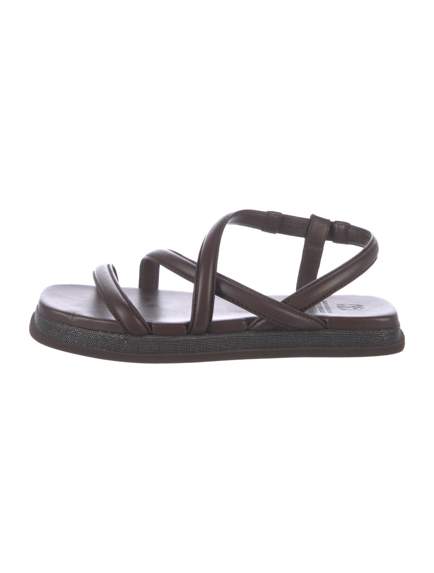 Brunello Cucinelli Monili Leather Sandals