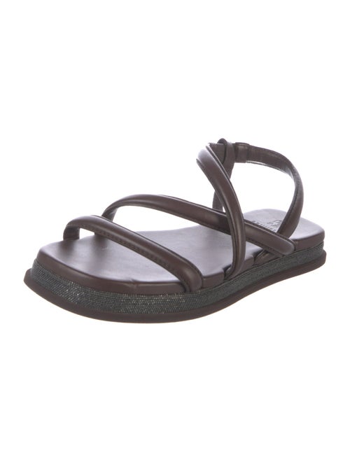 Brunello Cucinelli Monili Leather Sandals