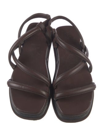 Brunello Cucinelli Monili Leather Sandals