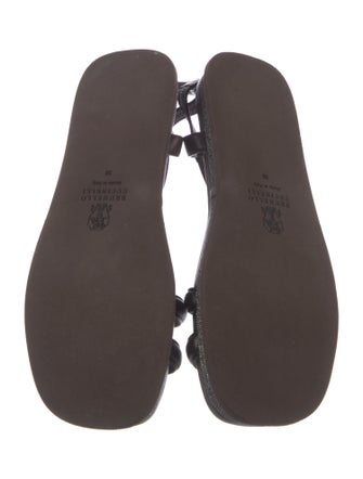 Brunello Cucinelli Monili Leather Sandals