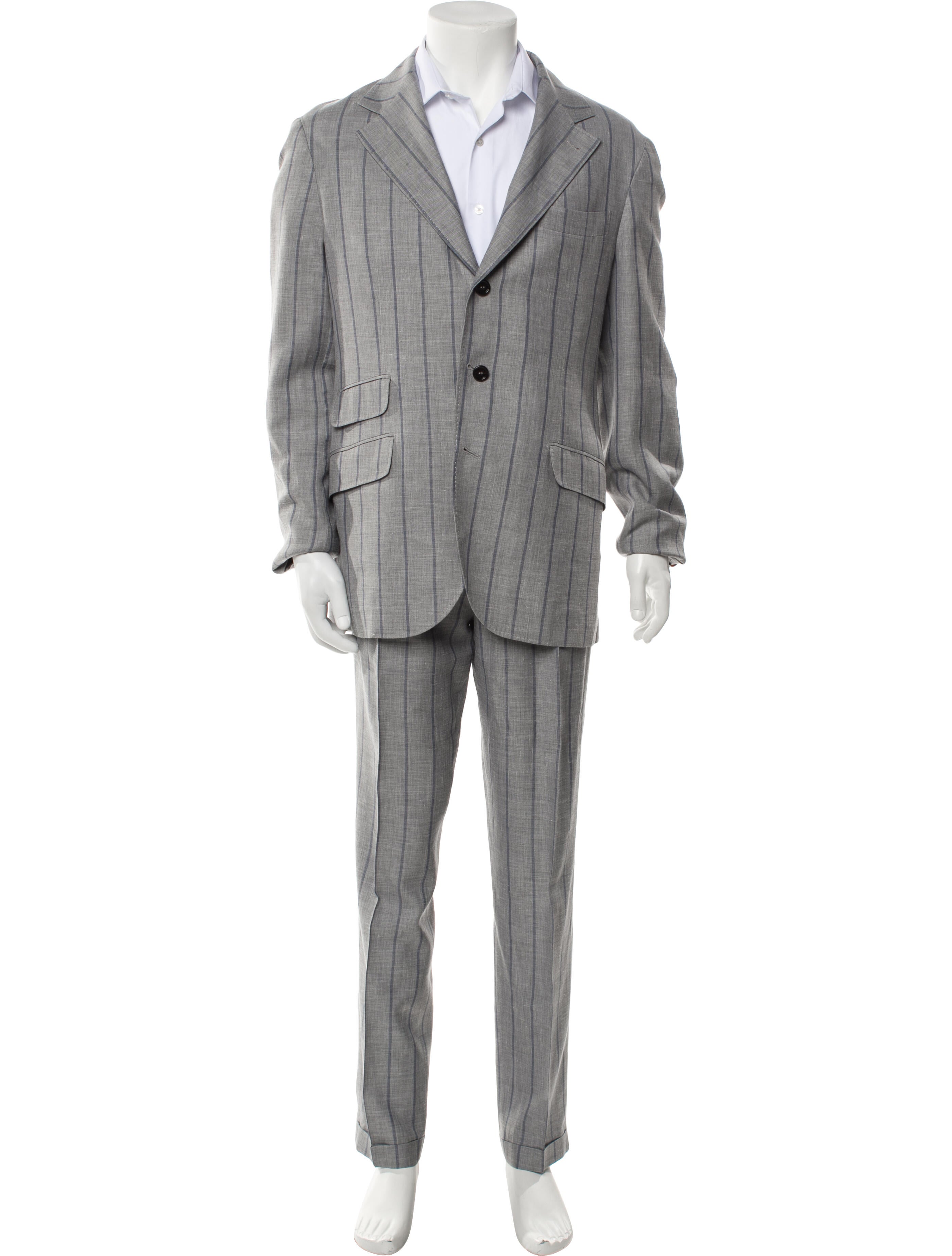 Brunello Cucinelli Wool Striped Two-Piece Suit