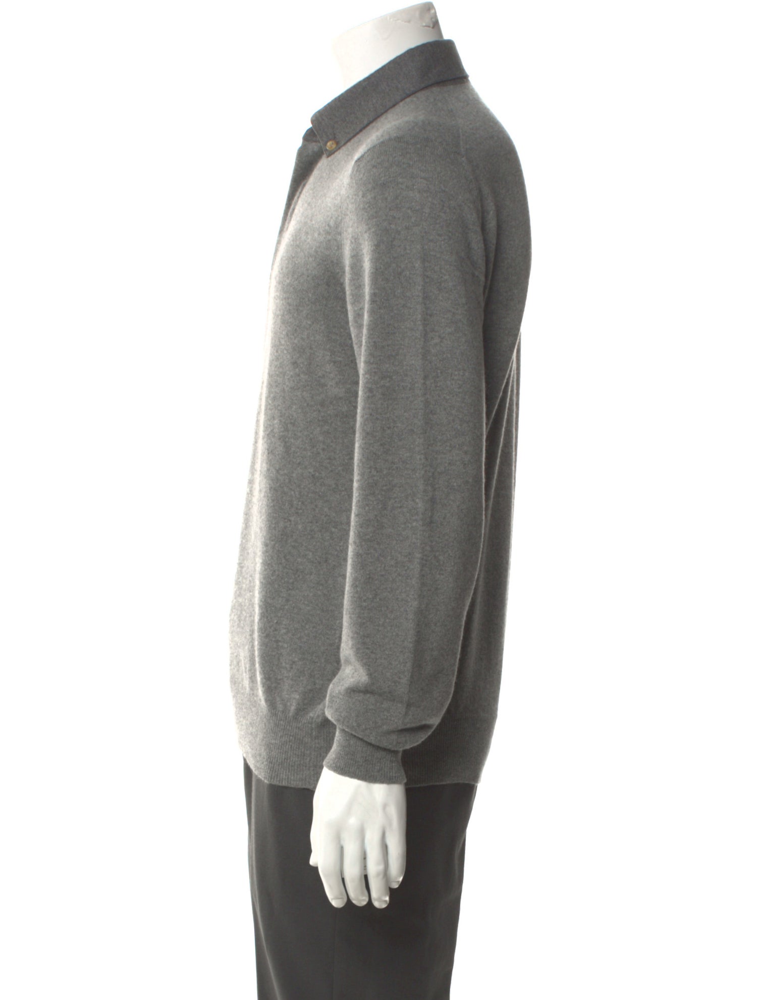 Brunello Cucinelli Cashmere Mock Neck Polo Sweater
