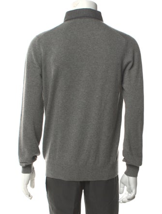 Brunello Cucinelli Cashmere Mock Neck Polo Sweater