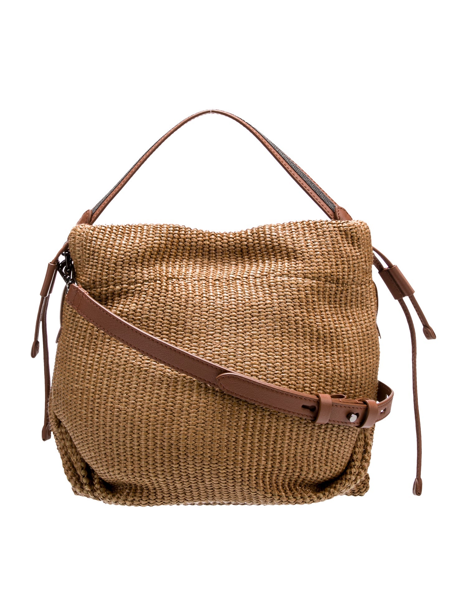 Brunello Cucinelli Raffia Top Handle Bag