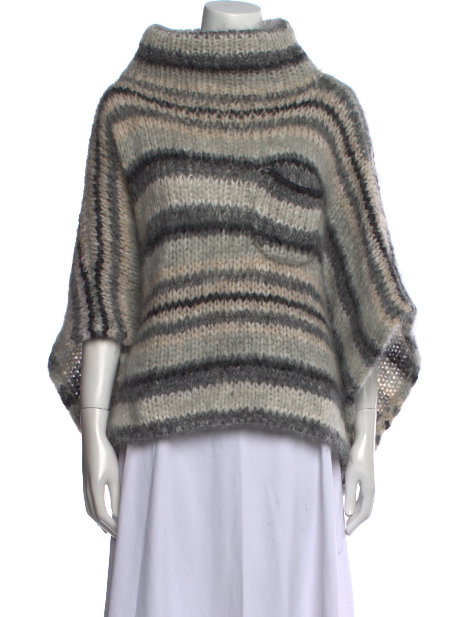Brunello Cucinelli Striped Turtleneck Sweater