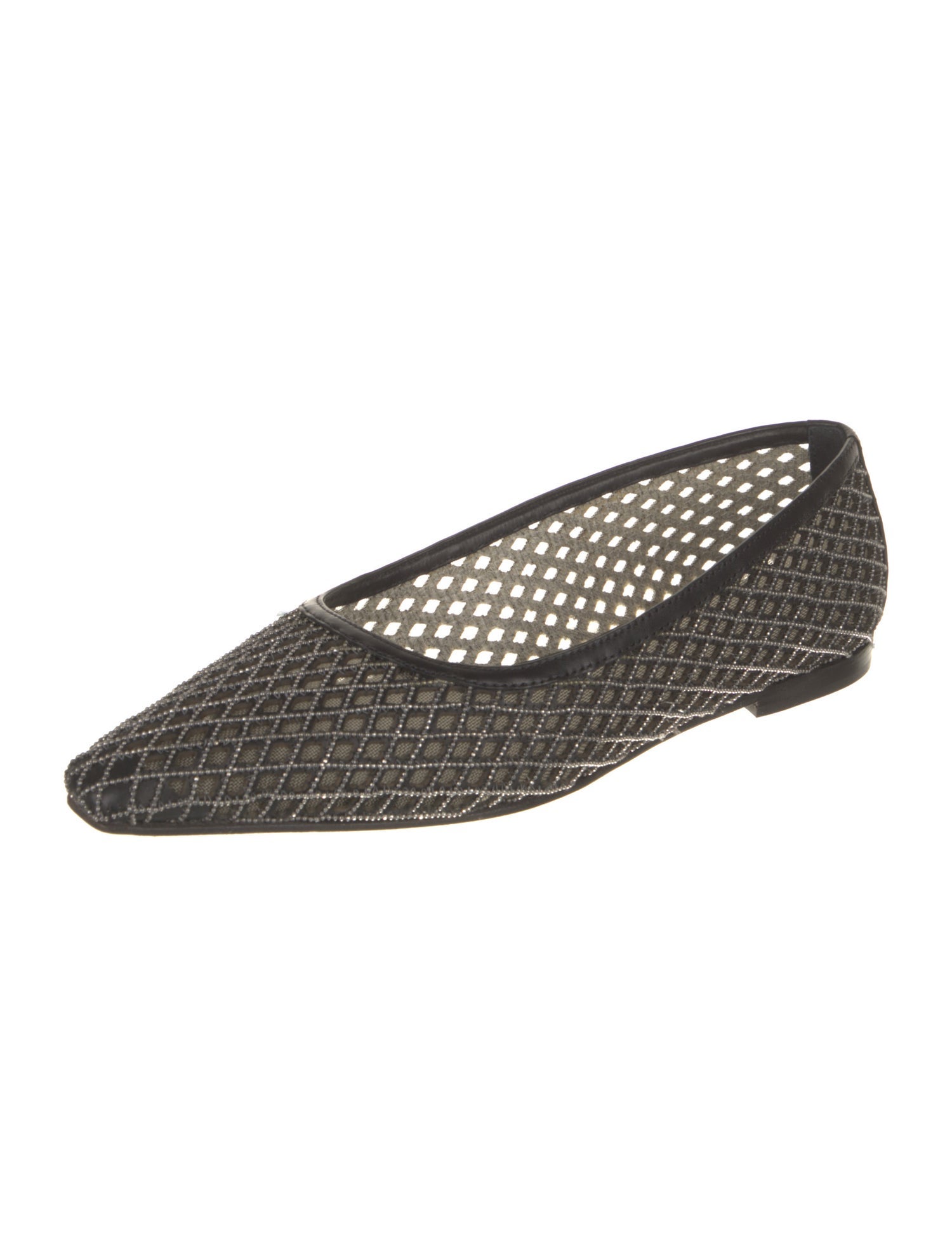 Brunello Cucinelli Monili Leather Flats