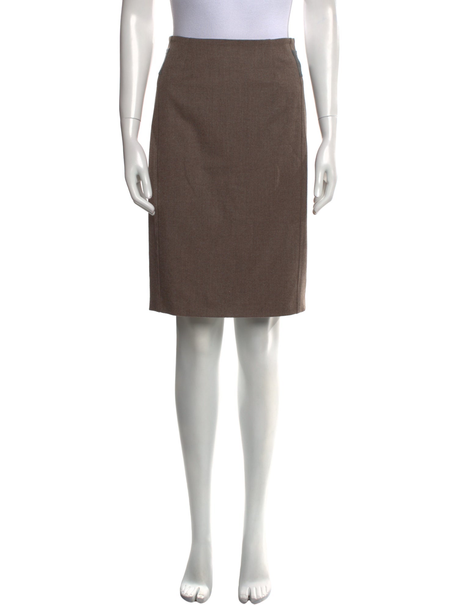 Brunello Cucinelli Virgin Wool Knee-Length Skirt