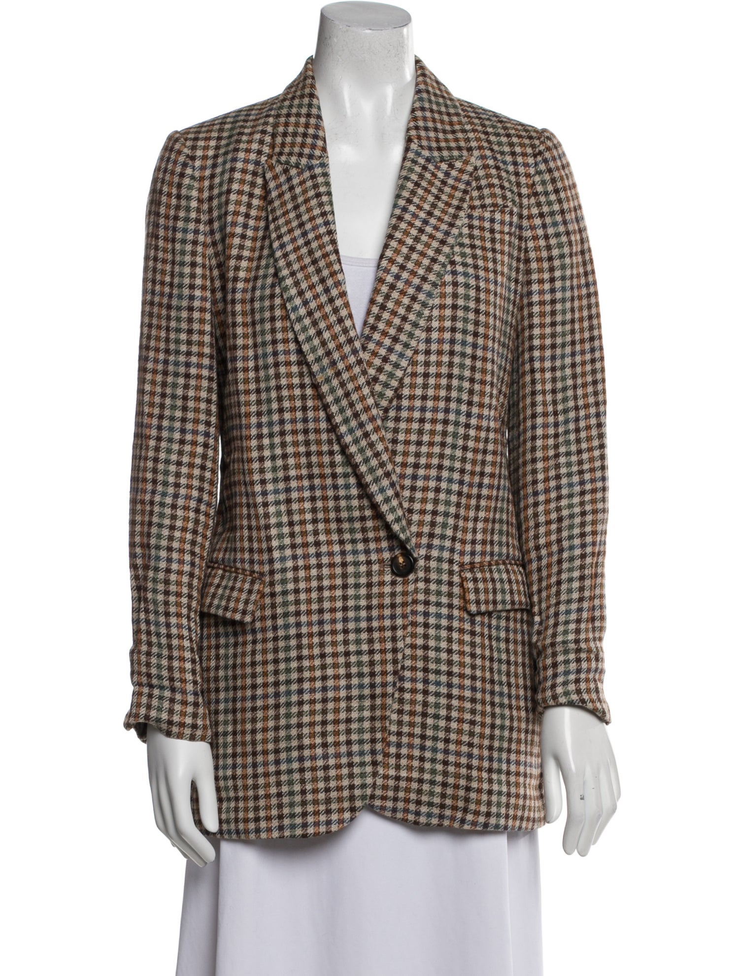 Brunello Cucinelli Linen Plaid Print Blazer