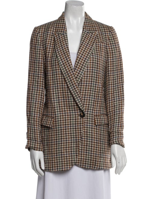 Brunello Cucinelli Linen Plaid Print Blazer