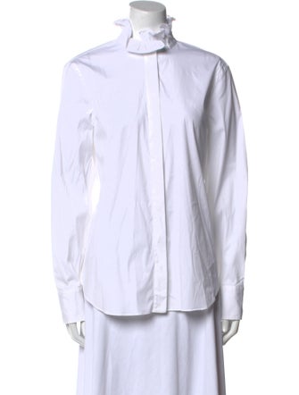 Brunello Cucinelli Long Sleeve Button-Up Top