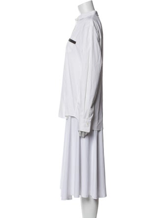 Brunello Cucinelli Long Sleeve Button-Up Top