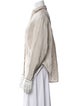 Brunello Cucinelli Linen Long Sleeve Button-Up Top