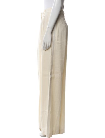 Brunello Cucinelli Linen Wide Leg Pants