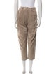 Brunello Cucinelli Leather Straight Leg Pants
