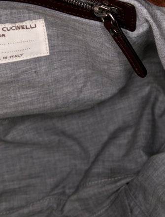 Brunello Cucinelli Leather Messenger Bag