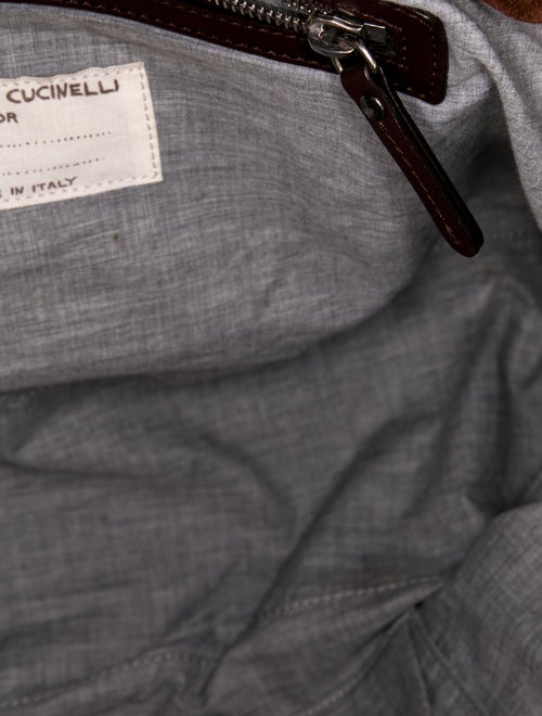 Brunello Cucinelli Leather Messenger Bag