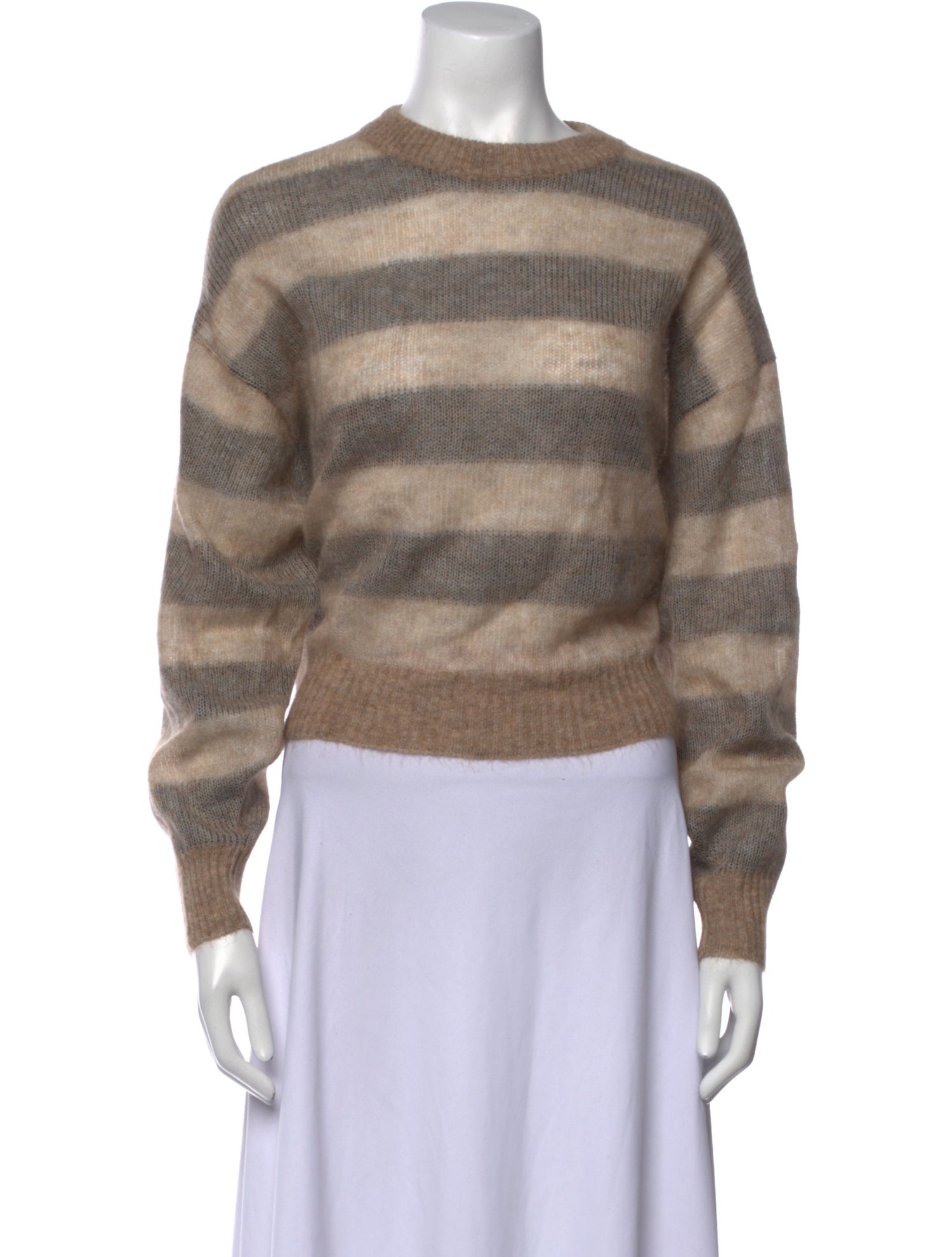 Brunello Cucinelli Striped Crew Neck Sweater