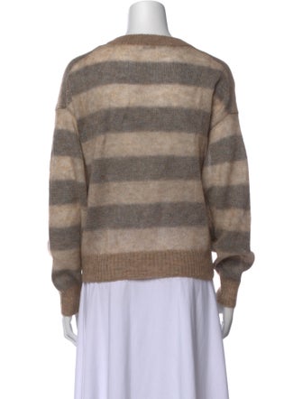 Brunello Cucinelli Striped Crew Neck Sweater