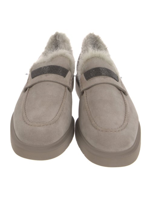 Brunello Cucinelli Monili Suede Loafers