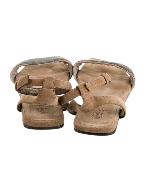 Brunello Cucinelli Leather Colorblock Pattern Espadrilles