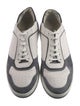 Brunello Cucinelli Leather Colorblock Pattern Sneakers
