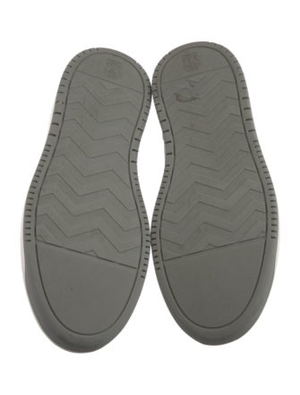 Brunello Cucinelli Leather Colorblock Pattern Sneakers