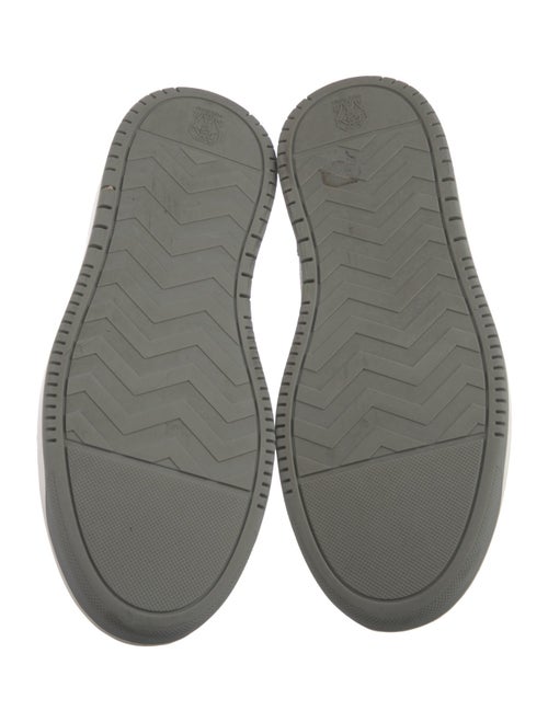 Brunello Cucinelli Leather Colorblock Pattern Sneakers