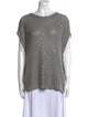 Brunello Cucinelli Linen Bateau Neckline Sweater