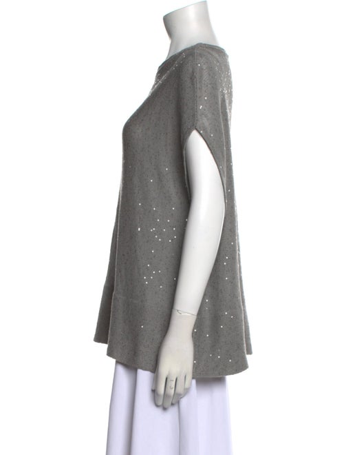 Brunello Cucinelli Linen Bateau Neckline Sweater