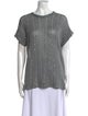 Brunello Cucinelli Linen Scoop Neck Sweater