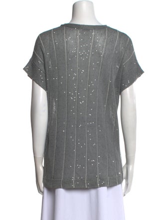 Brunello Cucinelli Linen Scoop Neck Sweater