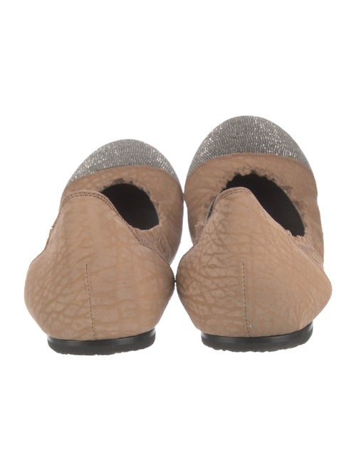 Brunello Cucinelli Monili Leather Ballet Flats
