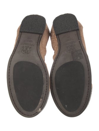 Brunello Cucinelli Monili Leather Ballet Flats