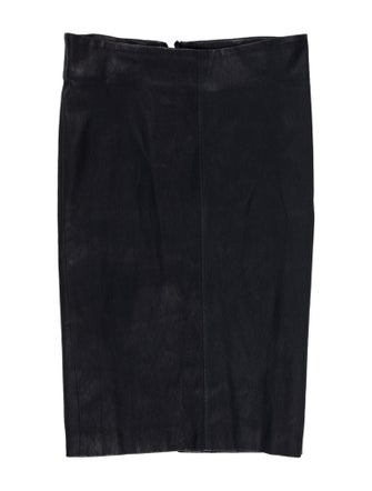 Brunello Cucinelli Leather Knee-Length Skirt
