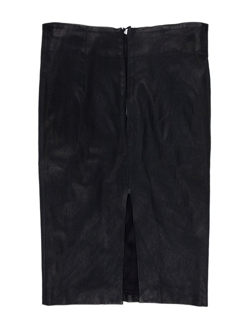 Brunello Cucinelli Leather Knee-Length Skirt