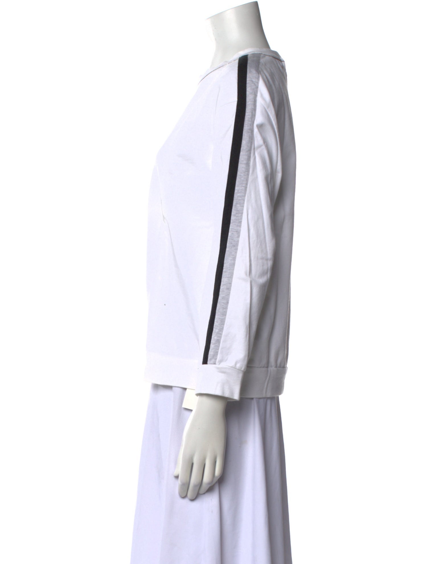 Brunello Cucinelli Crew Neck Three-Quarter Sleeve Sweatshirt