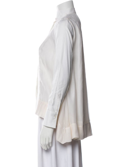 Brunello Cucinelli Silk Mock Neck Blouse
