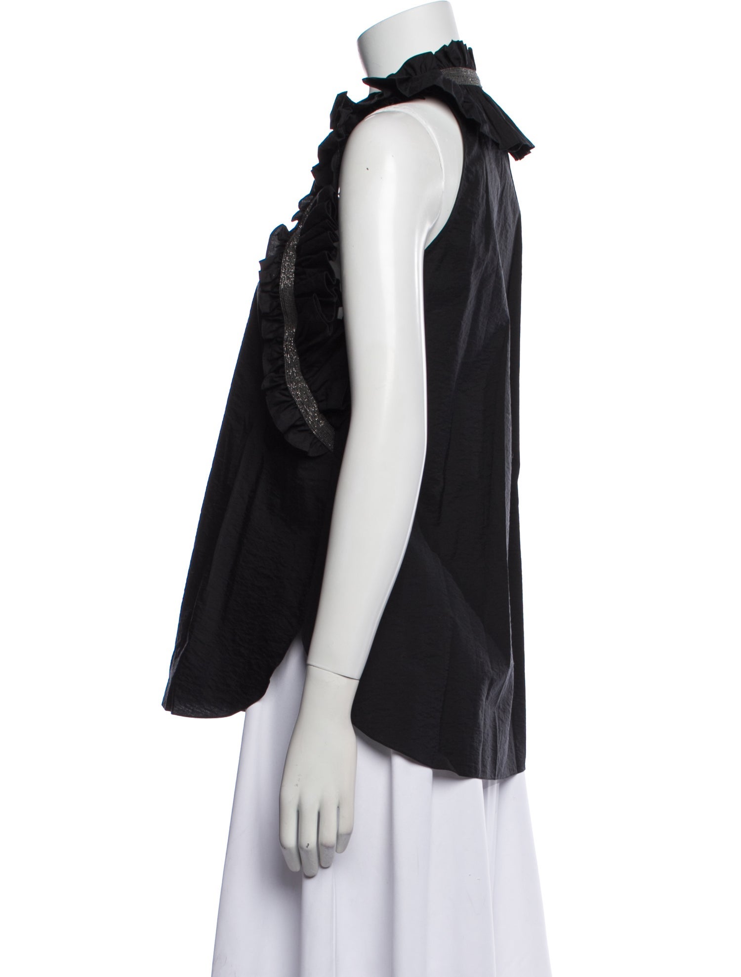 Brunello Cucinelli V-Neck Sleeveless Blouse