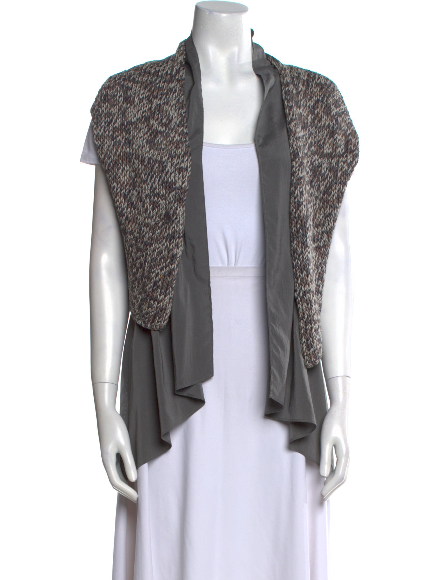 Brunello Cucinelli Printed Open Front Sweater